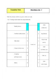 English Worksheet: Causative Verb matching2(make something do)