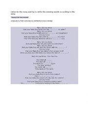 English Worksheet: Mary Did You Know?