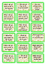 English Worksheet: have to - speaking - pairwork