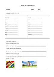 English Worksheet: English test Plural