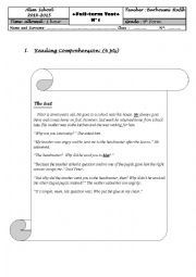 English Worksheet: TEST