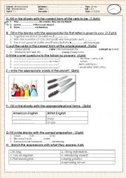 Quiz unit 1 and 2 for common core classes