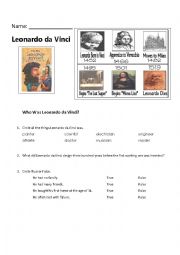 English Worksheet: Who was series Leonardo da Vinci