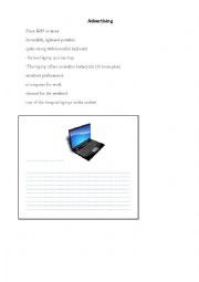English Worksheet: advertisement