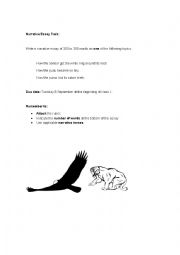 English Worksheet: Narrative essay task