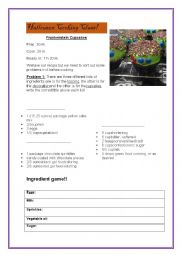 English Worksheet: Halloween Cooking Class!	