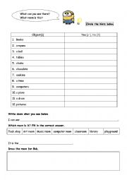 English Worksheet: School rooms/ facilities 