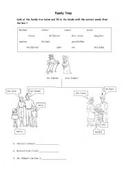 English Worksheet: Family Tree