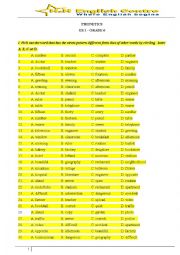 English Worksheet: Phonetics exercises - more than 600 questions