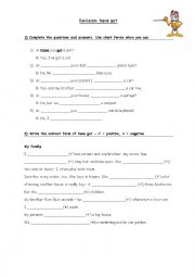 English Worksheet: Have got 