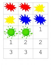 Colours and Numbers to 10 memory