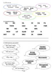 English Worksheet: Revision