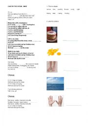 English Worksheet: Song: CAKE BY THE OCEAN