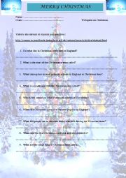 English Worksheet: Christmas webquest