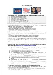 English Worksheet: US ELECTIONS 2016