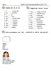 English Worksheet: descriptions