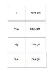 English Worksheet: Have got - pairs (1)