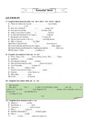 English Worksheet: Remedial Work