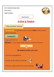 English Worksheet: Active & Passive