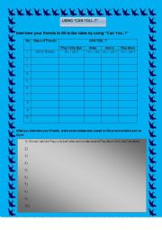 English Worksheet: using 