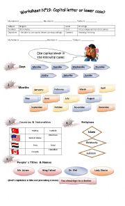 Capitalization worksheet