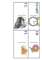 English Worksheet: Consonant Blend Dominoes