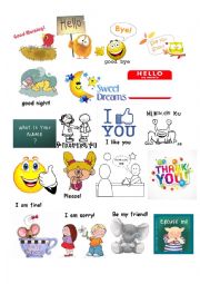 English Worksheet: CARDS FOR SMALL TALK AND MANNERS