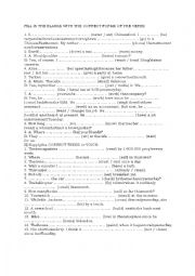 English Worksheet: MIXED TENSES, TENSES, ALL TENSES, VERB TENSES