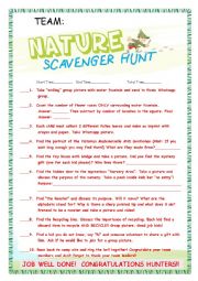 English Worksheet: Scavenger Hunt