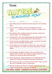 English Worksheet: Scavenger Hunt