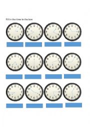 English Worksheet: Telling time: Clocks analog and digital