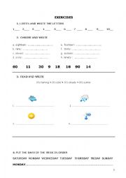 English Worksheet: exercises