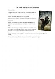 English Worksheet: The Legend of Sleepy Hollow 