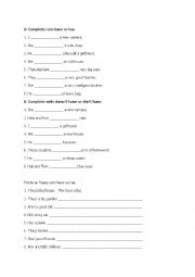 English Worksheet: Has / Have Practice
