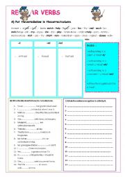 English Worksheet: Regular verbs