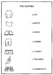 English Worksheet: The clothes