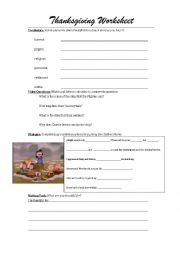 Thanksgiving Worksheet