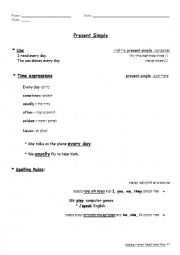 English Worksheet: present simple