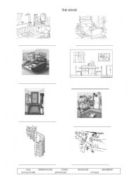 English Worksheet: Parts of the house