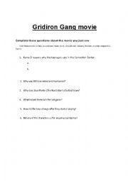 Gridiron Gang movie worksheet 