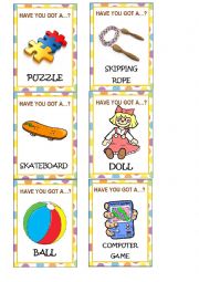 English Worksheet: GO FISH TOYS. part 2