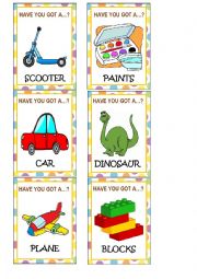 English Worksheet: GO FISH TOYS. Part 3