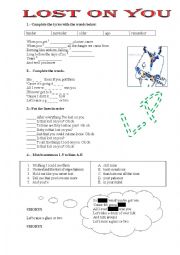 English Worksheet: Lost on you  song by LP