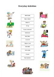 English Worksheet: Everyday activities