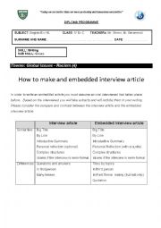 English Worksheet: global issues