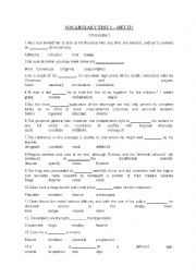 English Worksheet: VOCABULARY C2 LEVEL