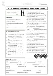 English Worksheet: If you leave me now - 1st conditional 