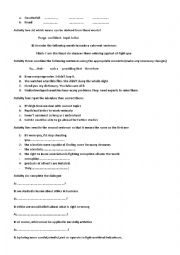 English Worksheet: test about ethics