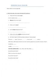 English Worksheet: 8th form module 2 introductory lesson