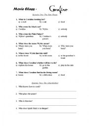 English Worksheet: Coraline - Movie Activity